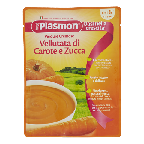 Plasmon Bontà Della Mamma Vellutata Carote E Zucca 180 g