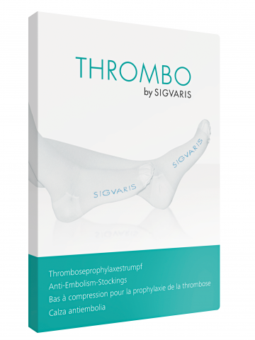 Sigvaris thrombo monocollant corto punta aperta bianco m