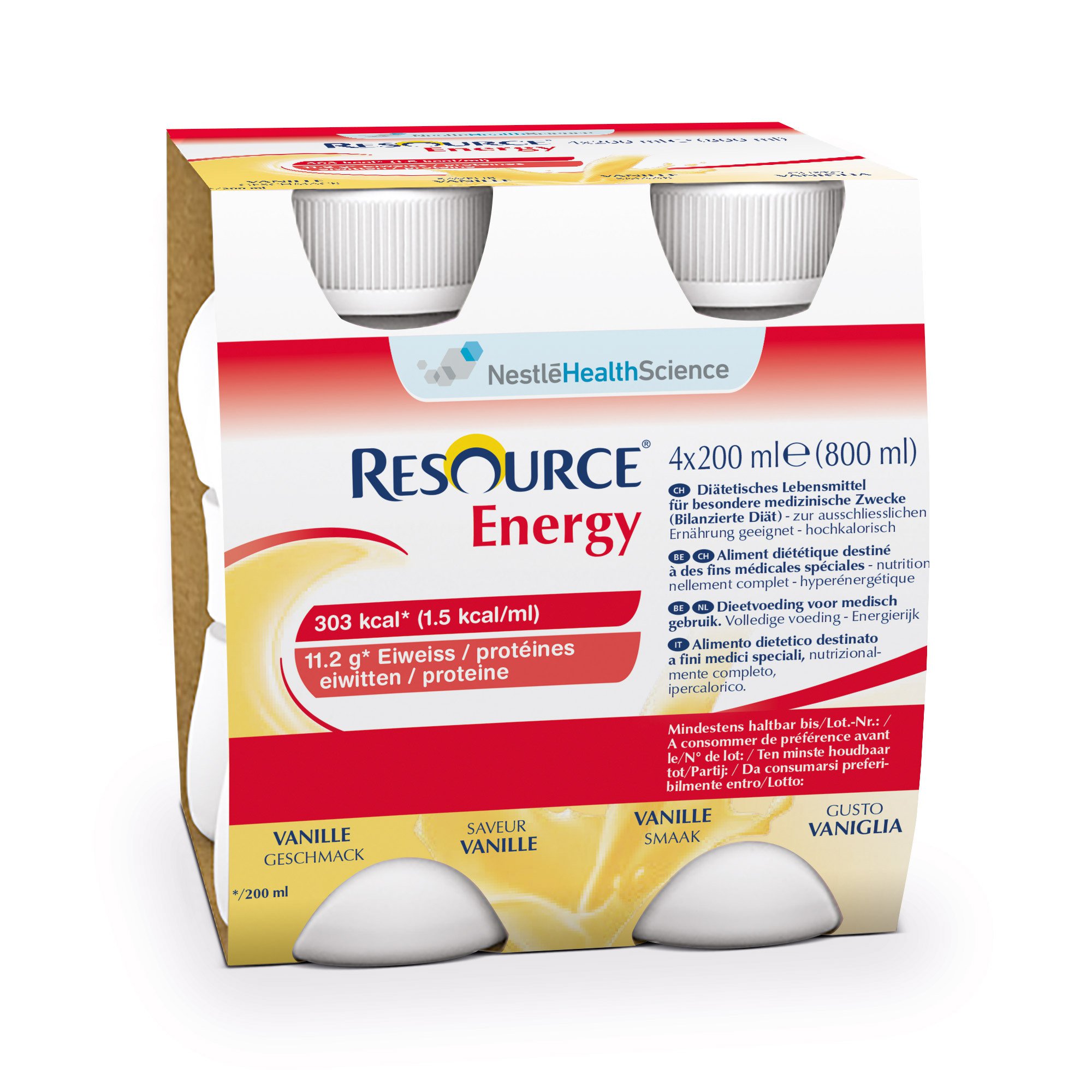 Resource Energy Vaniglia Bevanda Ipercalorica Iperproteica 4x200 ml