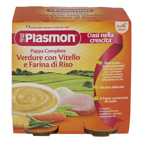 Plasmon Omogenizzato Viello e Verdure 2 Vasetti da 190 g