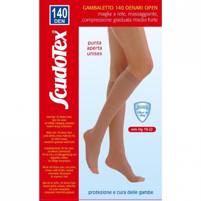 Scudotex Gambaletto 140 Den a Punta Aperta Colore Daino Taglia 1