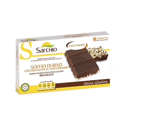 Sarchio Snack Soffio Riso Con Cioccolato Al Latte Senza Glutine 25 g