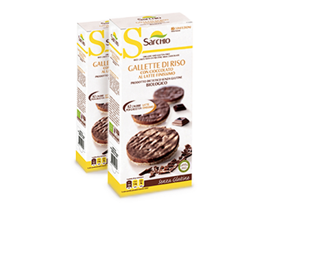 Sarchio Gallette Di Riso Con Cioccolato Al Latte Senza Glutine 34 g