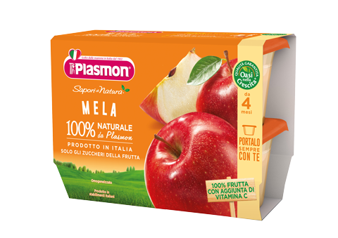 Plasmon Omogeneizzati Di Frutta Sapori Di Natura Alla Mela 4x100 g +4m
