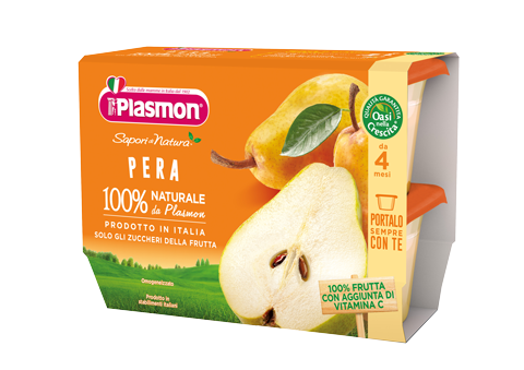Plasmon Omogeneizzati Di Frutta Sapori Di Natura Alla Pera 4x100 g +4m