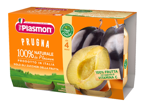 Plasmon Omogeneizzati Di Frutta Sapori Di Natura Alla Prugna 4x10 g +4m