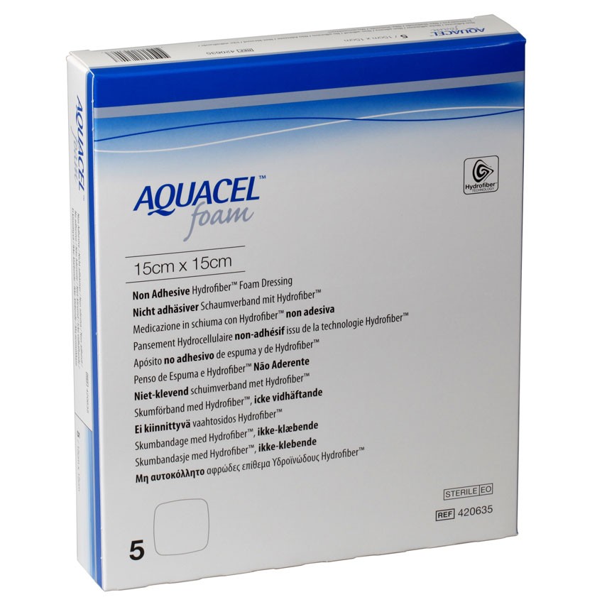 Aquacel Foam Medicazione Non Adesiva 15x15 cm 10 Pezzi
