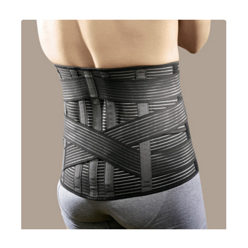Linearplus72Corsetto Elastico Millerighe Alto Con Tiranti Ad Incrocio Posteriore Pr1-1872s Nero Taglia S