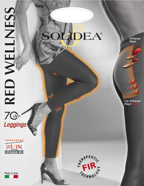 Solidea Redwellness 70 DEN Leggins Compressivo Colore Nero Taglia 3 ML