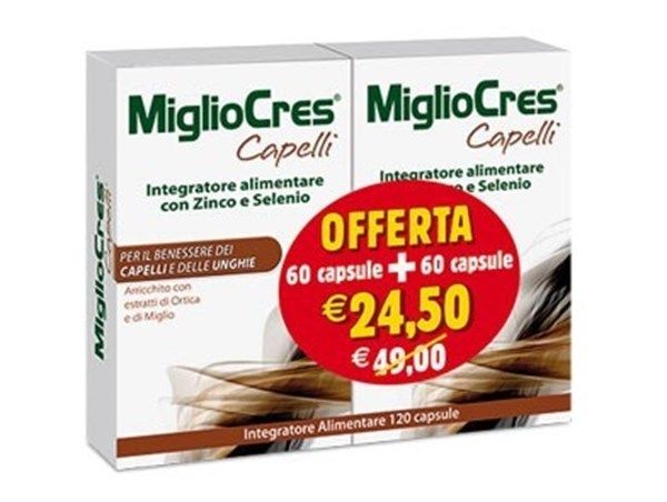 MiglioCres PROMO Integratore Benessere Capelli E Unghie 60+60 Capsule