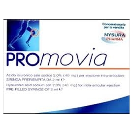 Promovia Siringa Preriempita 40mg Acido Ialuronico Sale Sodico 2 ml