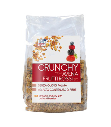 La Finestra sul Cielo Crunchy Con Avena e Frutti Rossi Bio 375 g