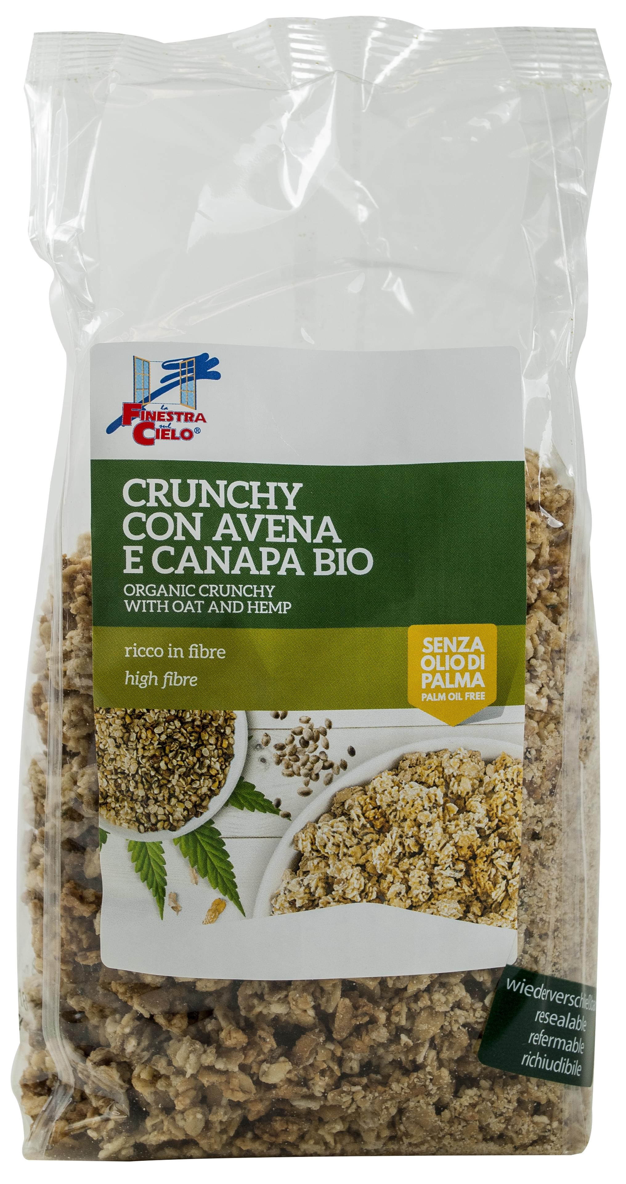 Crunchy Avena Canapa 375G Bio