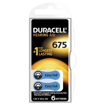 Duracell EasyTab 675 Batterie Apparecchio Acustico 6 Batterie