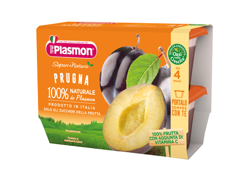 Plasmon Omogenizzato Prugna 2 vasetti da 104 g