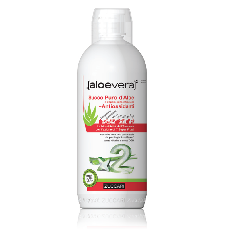 Zuccari Aloevera2 Succo + Antiossidanti Integratore 1 Lt