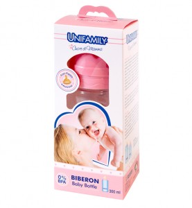 Unifamily Biberon Con Tettarella In Caucciù Per Bambina 300 ml