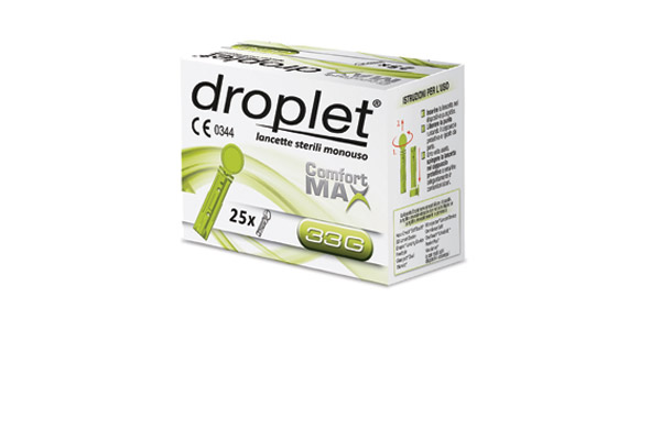Droplet Lancette 33G Pungidito Sterili 25 Pezzi