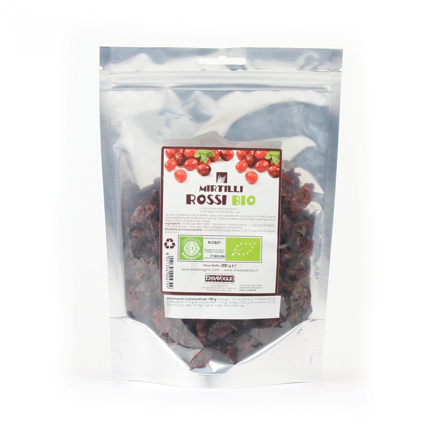 MIRTILLI ROSSI BIO 500G