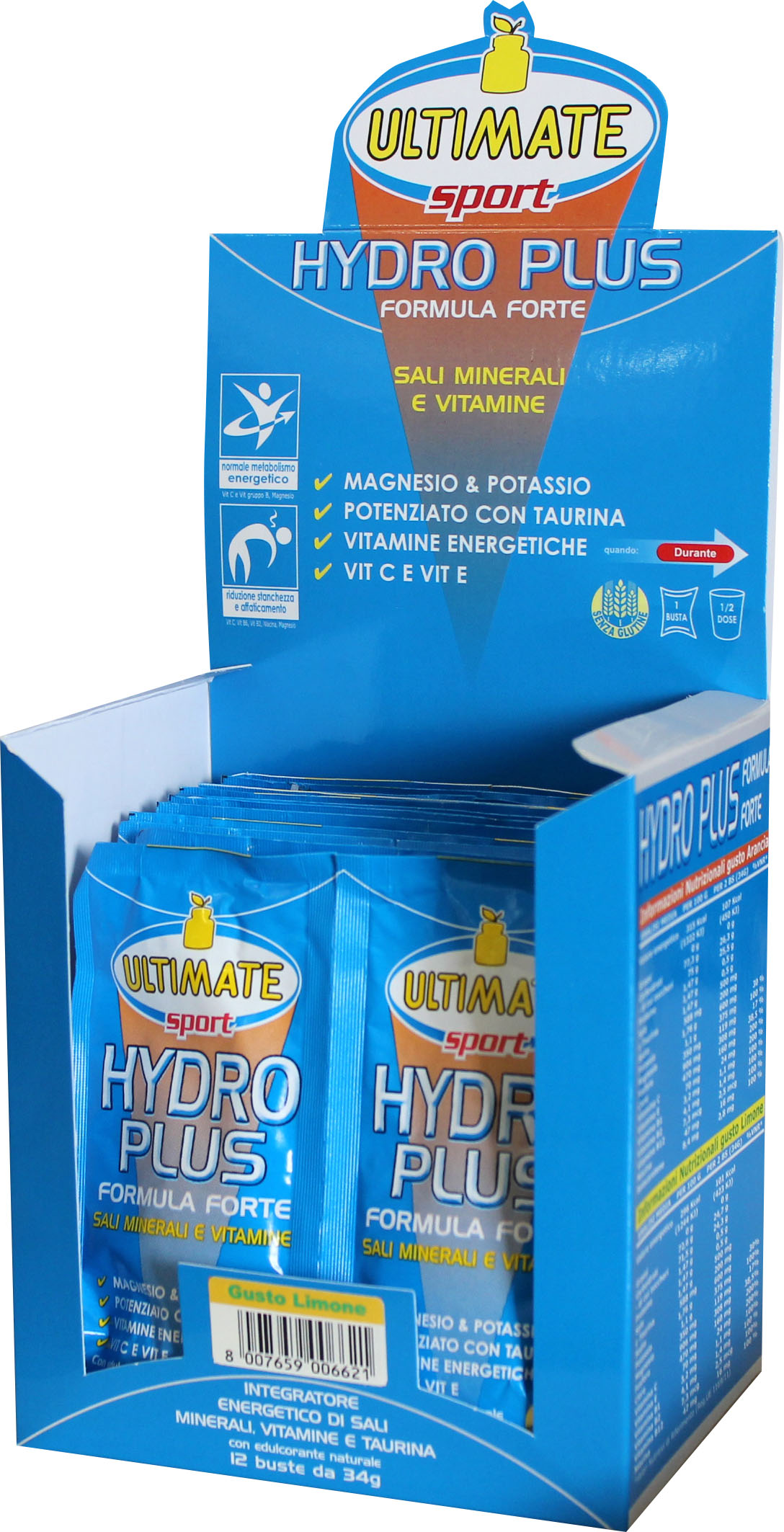 Ultimate Italia Hydro Plus Arancia Integratore Sali Minerali 12 Bustine