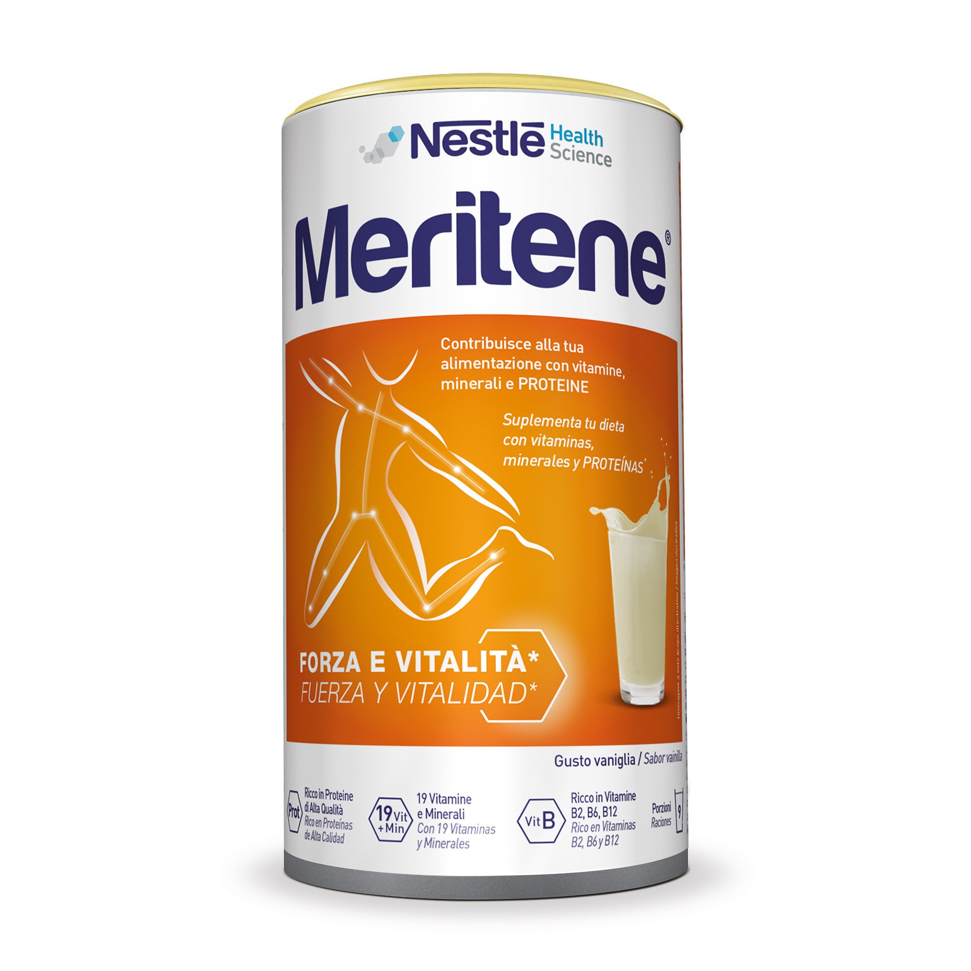 Meritene Forza e Vitalità Polvere Vaniglia Integratore Proteico 270 g
