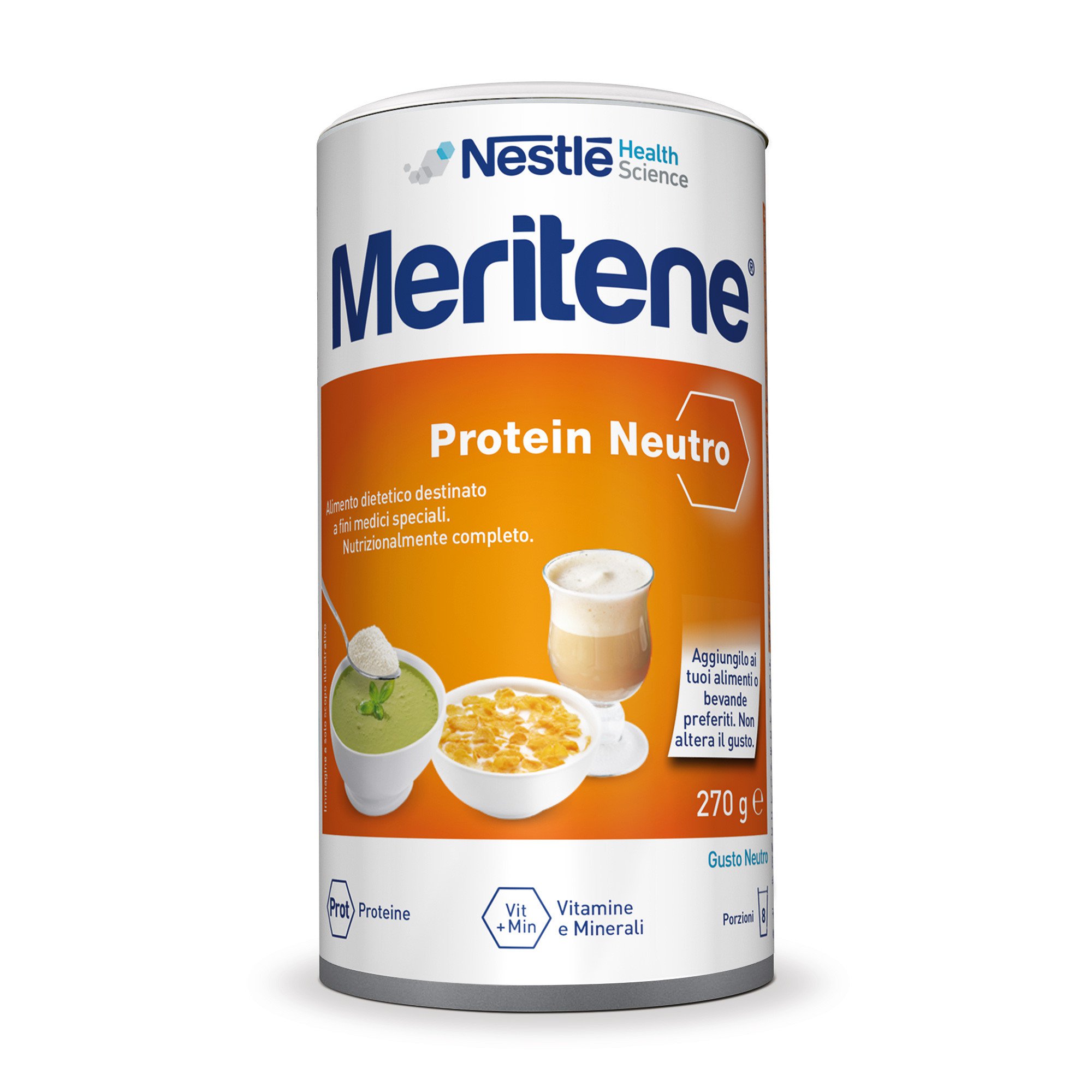 Meritene Protein Neutro Polvere Integratore Proteine Vitamine e Minerali 270 g