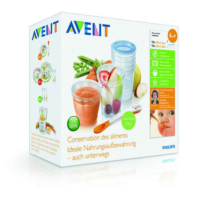 Philips Avent Set Vasetti Per La Conservazione Delle Pappe +6m