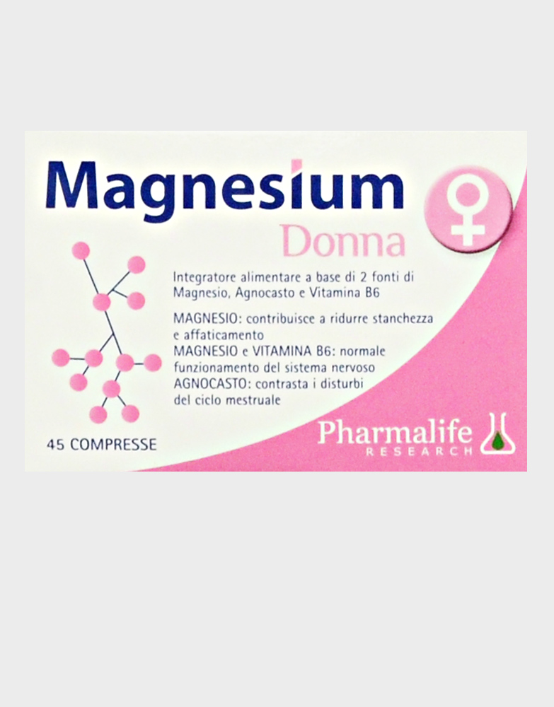 Pharmalife Magnesium Donna integratore Per Stanchezza Fisica e Mentale 45 Compresse