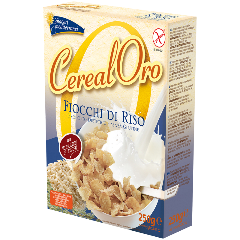 Piaceri Mediterranei CerealOro Fiocchi Di Riso Mais E Frutti Rossi Senza Glutine 250 g