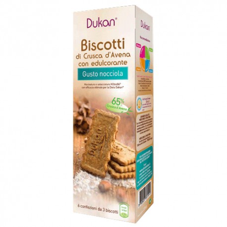 Dukan Biscotti Crusca di Avena Alla Nocciola 18 Biscotti