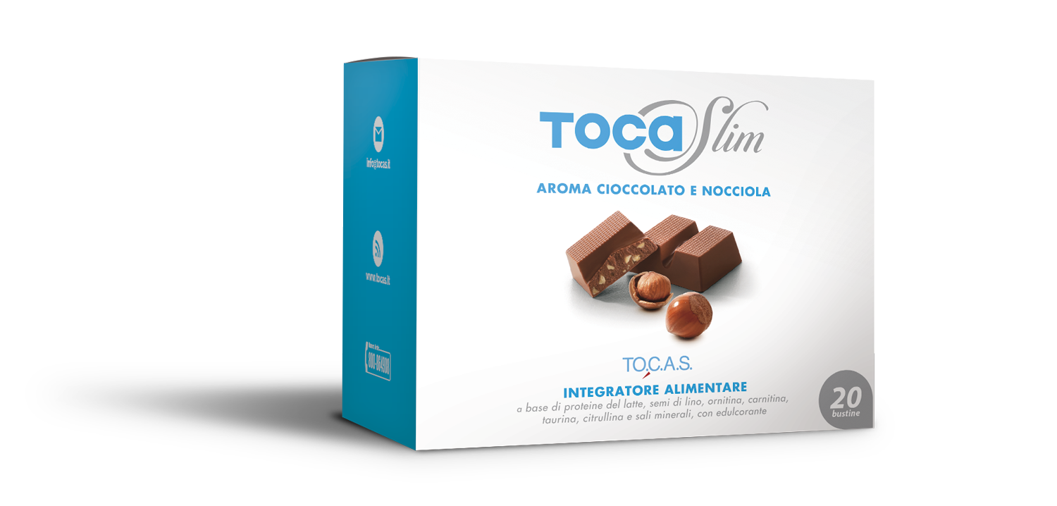 Tocaslim Cioccolato Integratore Proteine del Siero del Latte 20 Bustine