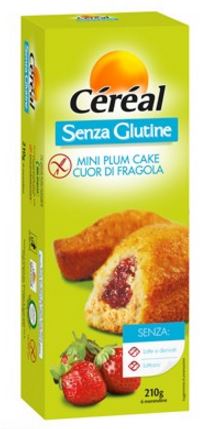 Céréal Mini Plum Cake Con Cuore Di Fragola Senza Glutine 210 g