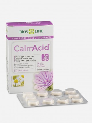 CalmAcid Bruciore Integratore Contro Il Bruciore Di Stomaco 20 Tavolette Masticabili