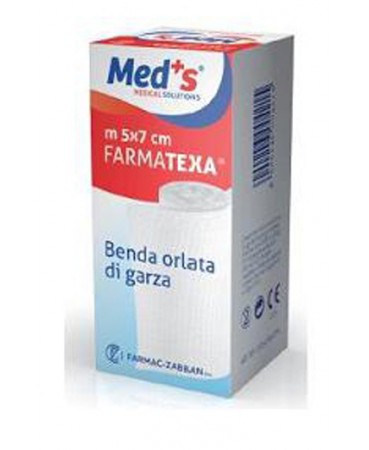 Med's Farmatexa Benda 12/12 Di Garza Orlata 5 m x 7 cm