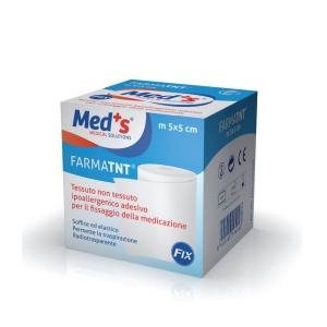 Med's Cerotto TNT Bianco In Rocchetto  5 m x 5 cm