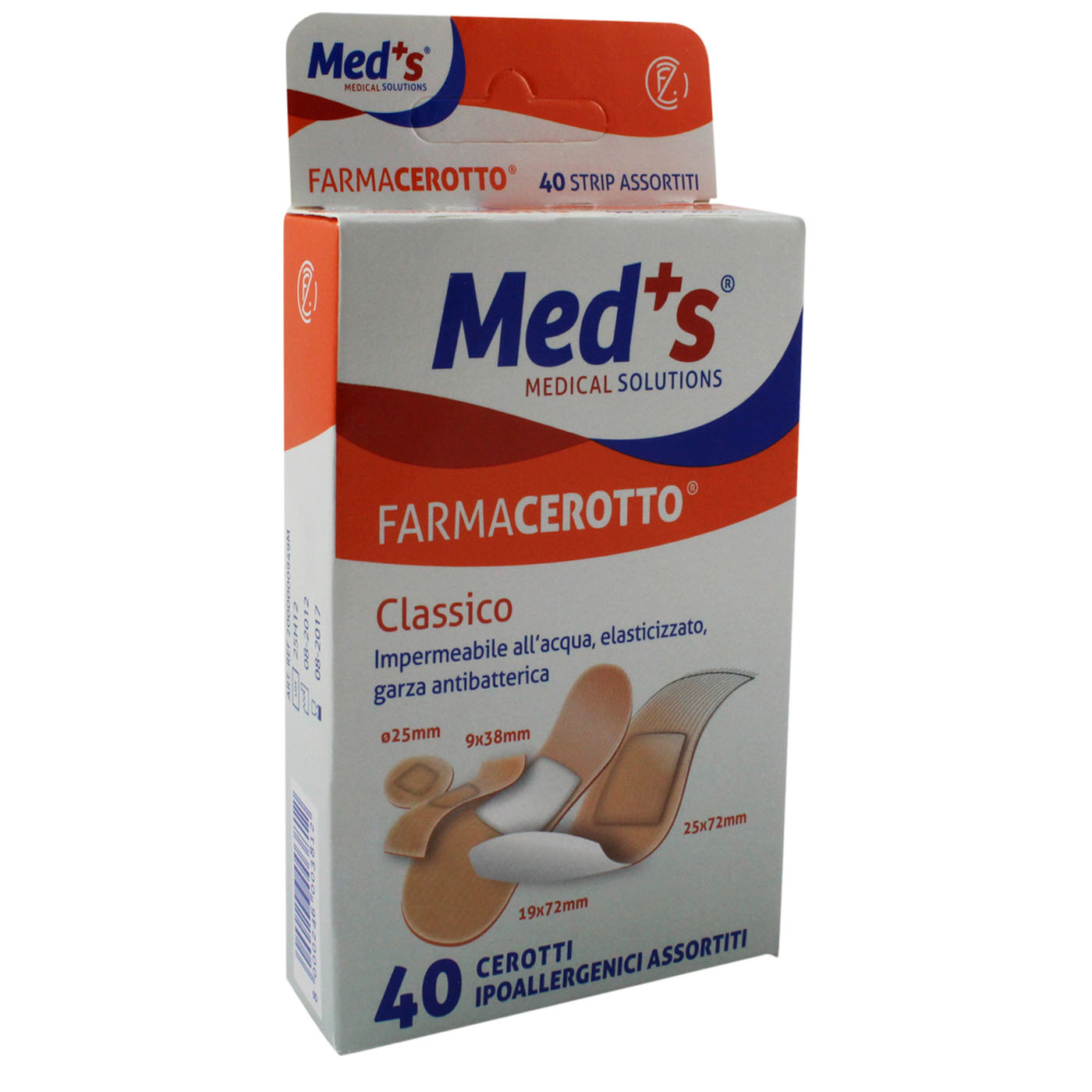 Med's Strips Cerotti Poliuretano Elasticizzato 40 Pezzi Assortiti