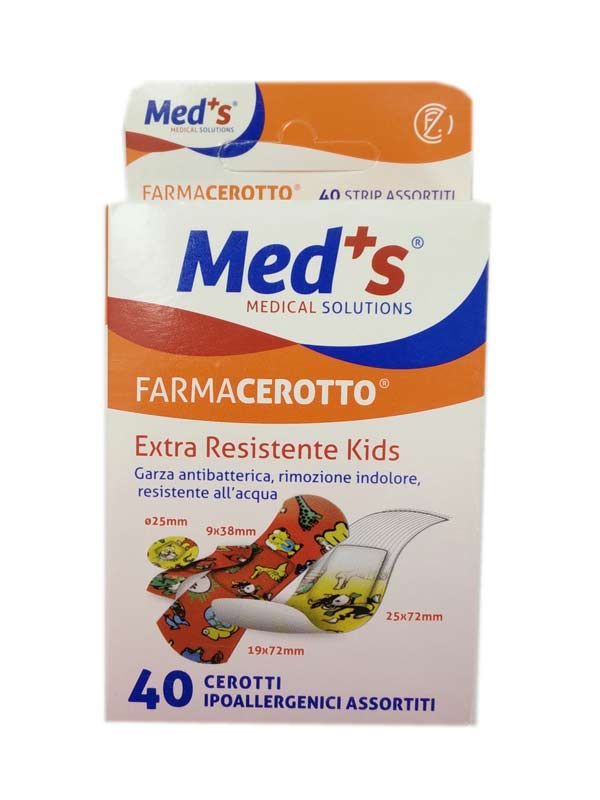 Med's Strips Kids Cerotti Polietilene Colorti 40 Pezzi Assortiti