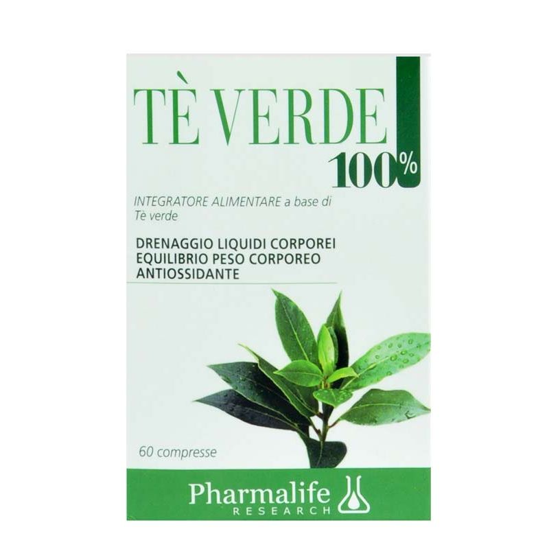 Pharma Life Thè Verde 100% Integratore Antiossidante 60 Compresse