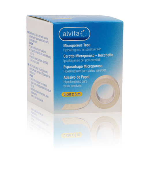 Alvita Cerotti Microporosi Rocchetto Ipoallergenico 5cm x 5m