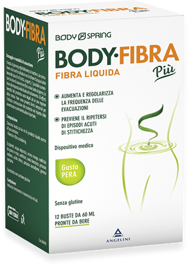 Body Spring BodyFibra Più Integratore Intestinale Gusto Pera 12 Bustine