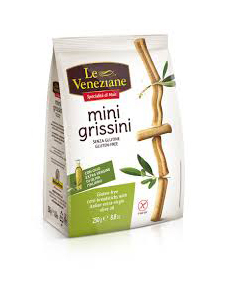 Le Veneziane Mini Grissini Con Olio Extra Vergine di Oliva Senza Glutine 250 g