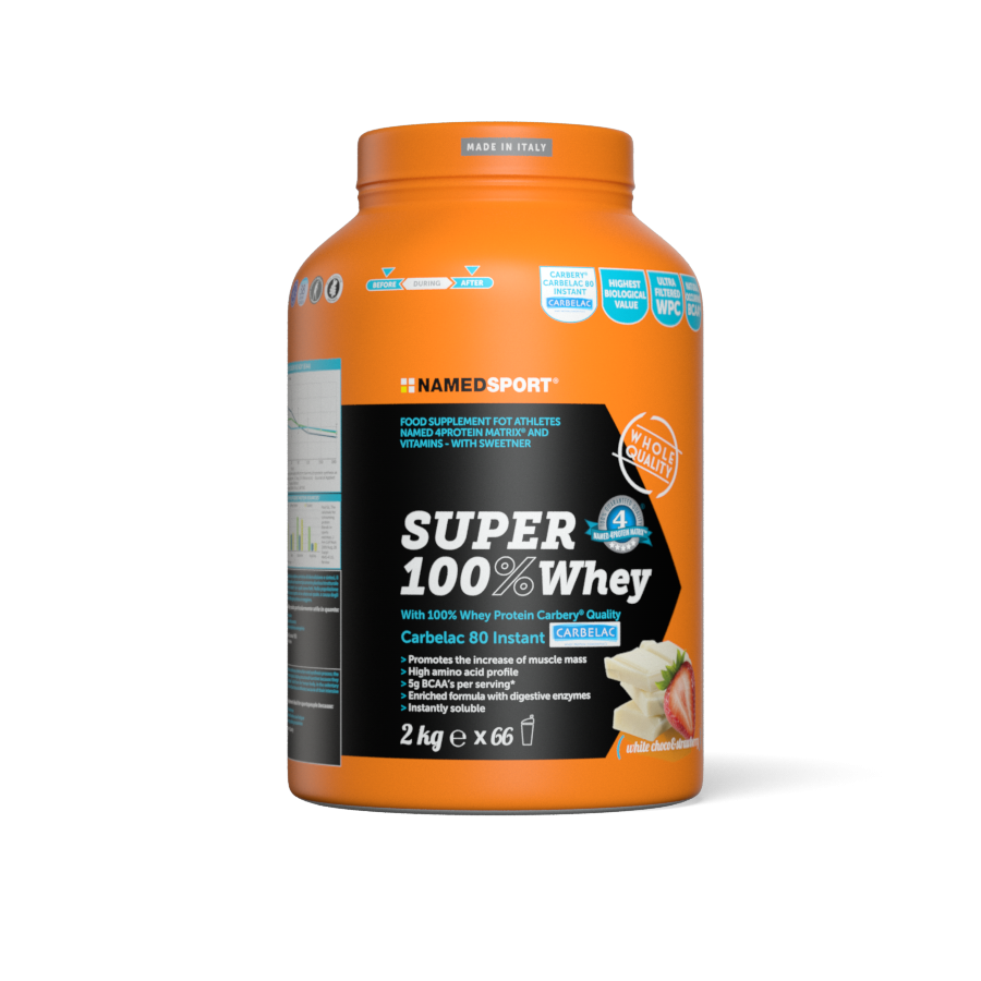 NAMEDSPORT® Super 100% Whey White Choco & Strawberry