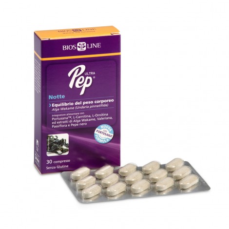 Ultra Pep Notte Integratore Per il Sonno ed Equilibrio del Peso Corporeo 30 Compresse