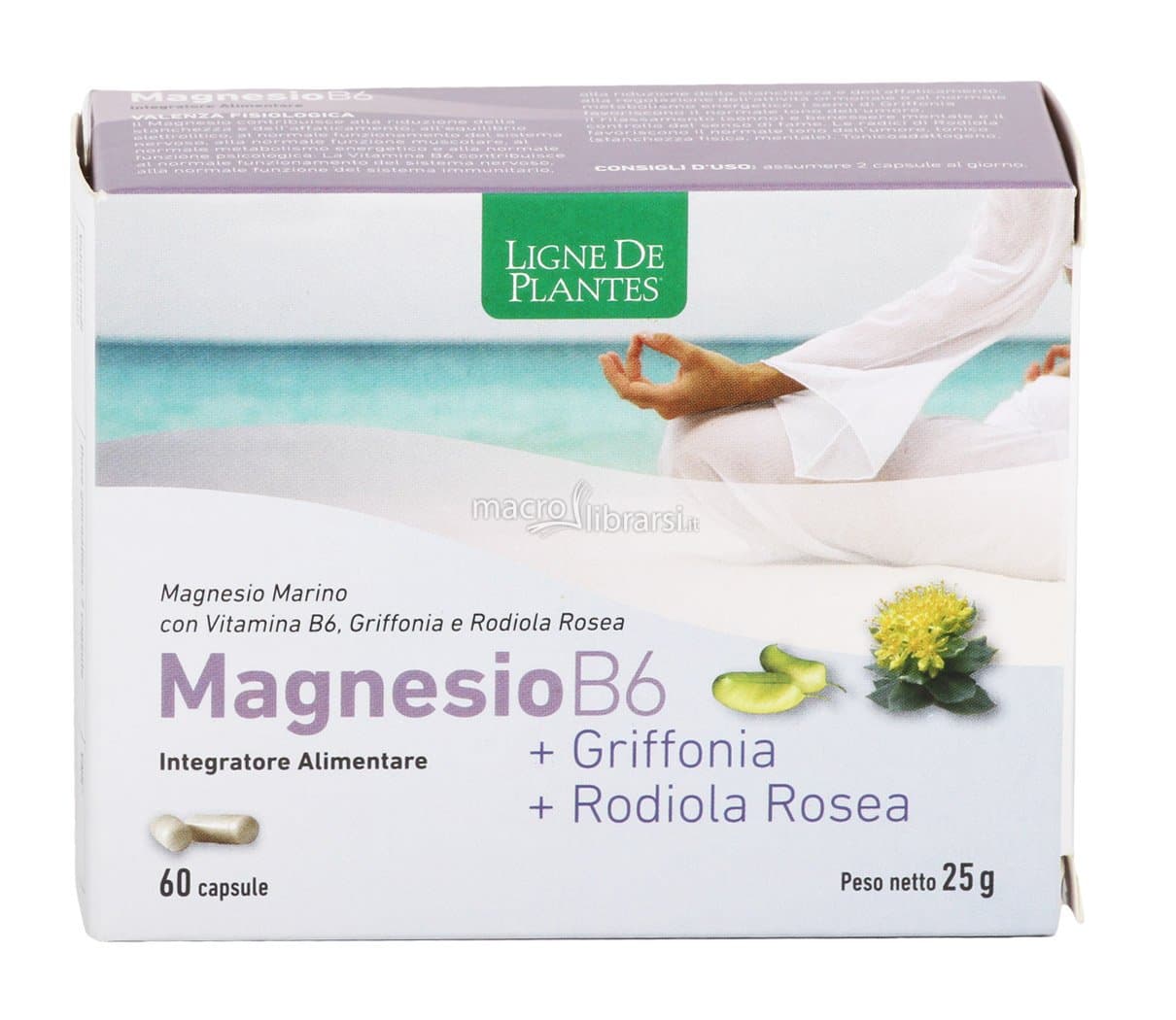 Natura Service Magnesio B6 Griffonia Rodiola Integratore 60 Capsule
