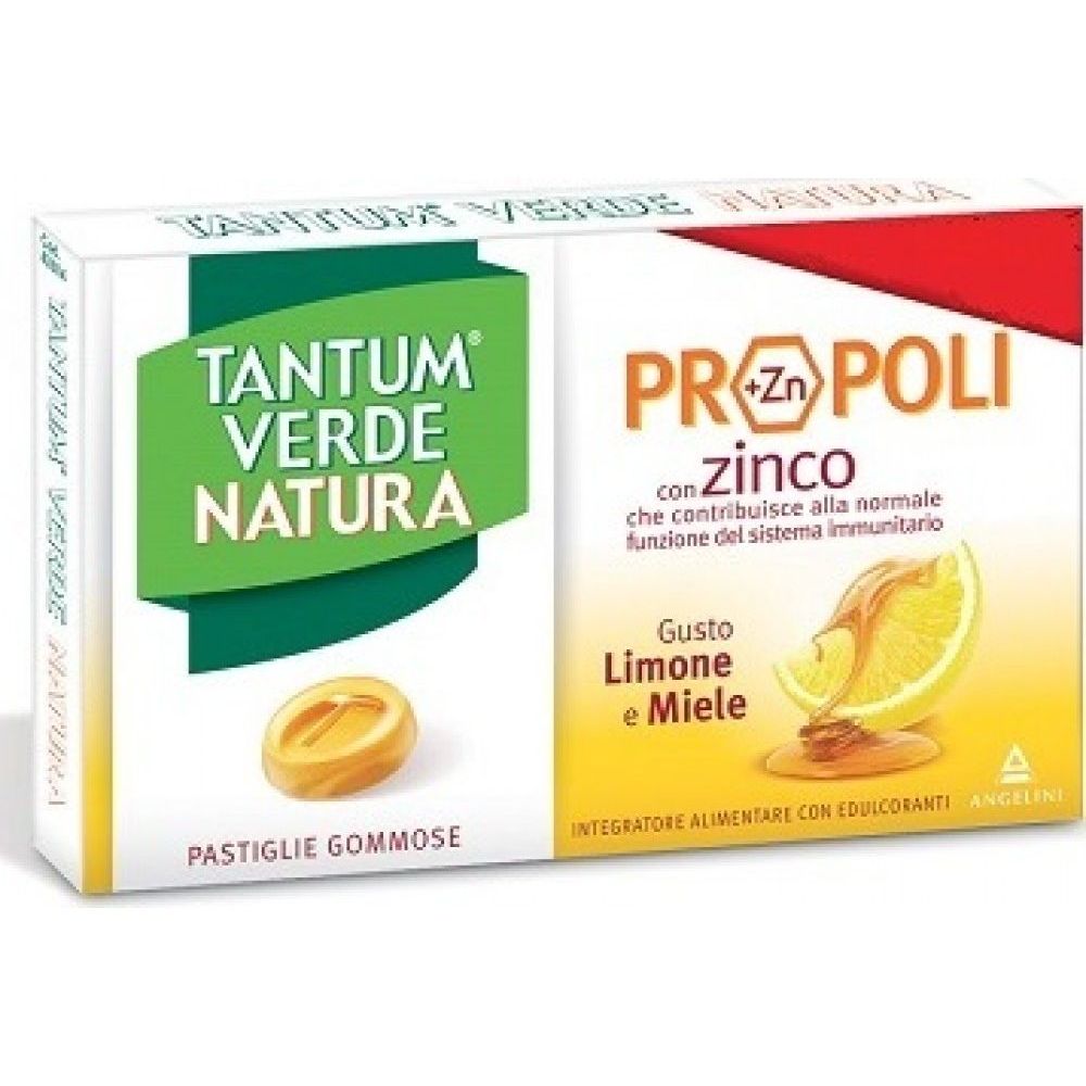 Tantum Verde Natura Limone e Miele Integratore Mal di Gola 15 Pastiglie