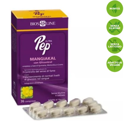 Ultra Pep MangiaKal con Glicontrol Integratore Bruciagrassi 36 Compresse