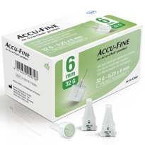 Accu-Fine Aghi Penna Per Insulina 6mm 31G 100 Pezzi