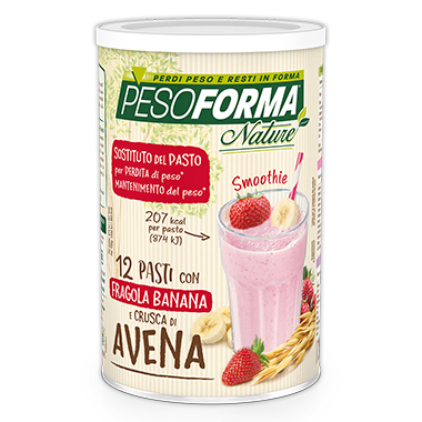 Pesoforma Nature Smoothie Fragola Banana e Crusca di Avena Pasto Sostitutivo 12 Pasti