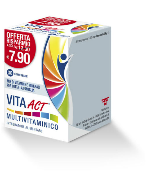 Vita Act Multivitaminico Integratore di Vitamine e Minerali 30 Compresse