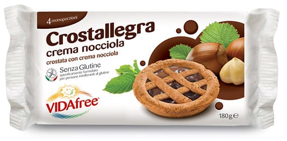 Vidafree Crostallegra Con Crema Alla Nocciola Senza Glutine 180 g